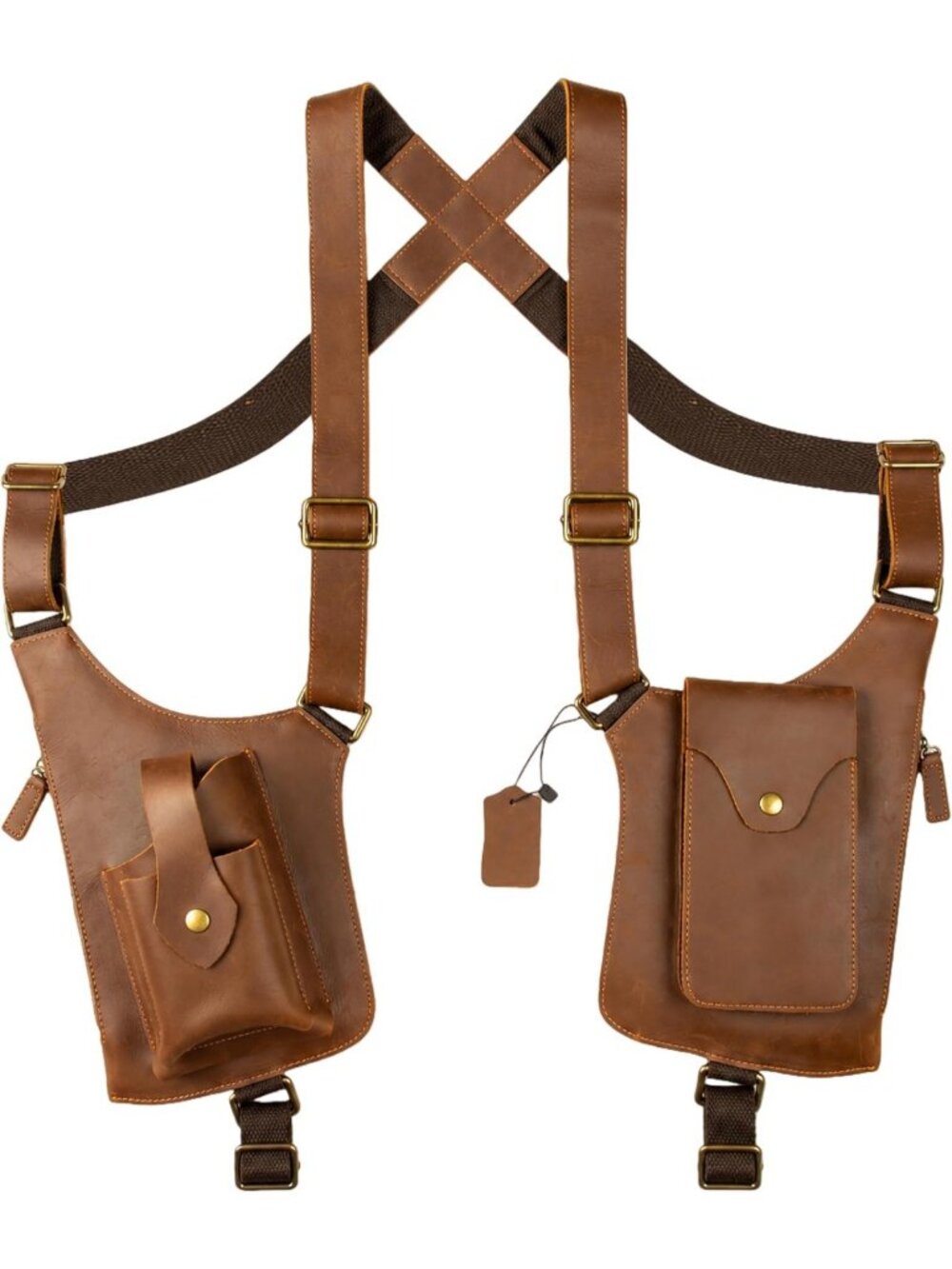 Stylish Genuine Leather Adjustable Underarm Shoulder Bag for Men & Women